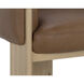Trine Rustic Oak / Vintage Camel Leather Lounge Chair